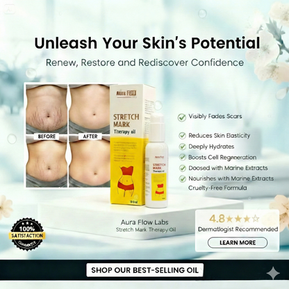 Aura Flow™ Stretch Mark Therapy Oil for Visible Results BUY 1 GET 1 FREE