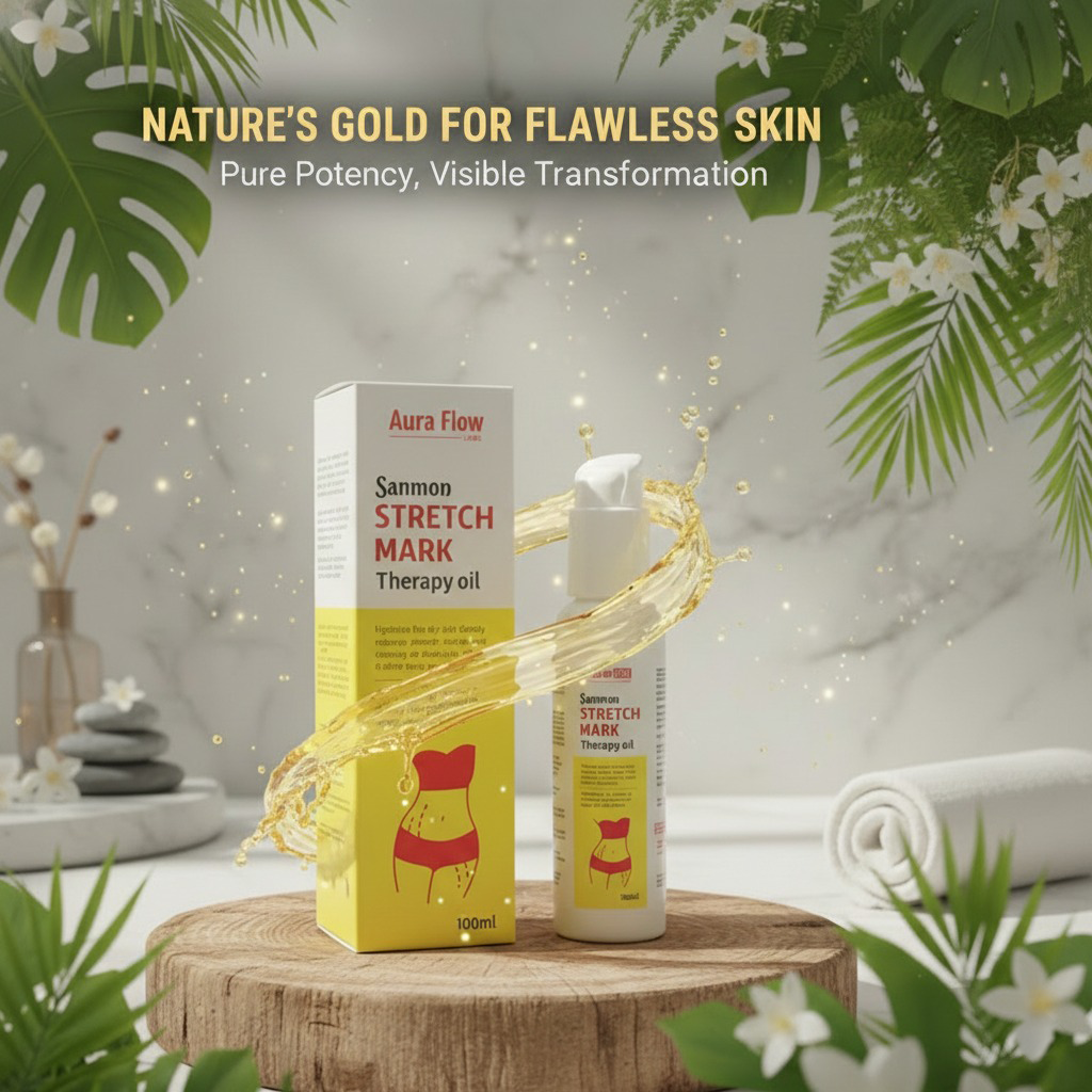 Aura Flow™ Stretch Mark Therapy Oil for Visible Results