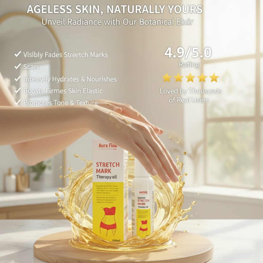 Aura Flow™ Stretch Mark Therapy Oil for Visible Results