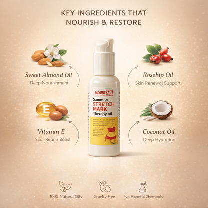 Stretch Mark Therapy Oil (100ml) – Buy 1 Get 1 Free | Natural Elasticity Boosting Formula